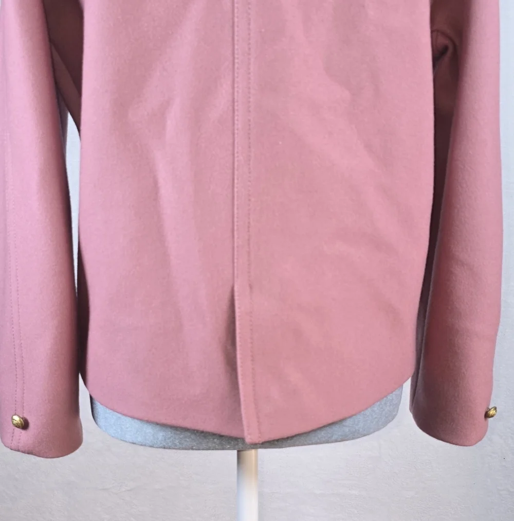 J.Crew Italian Melton Wool Cropped Peacoat Old Money Double Breasted Blazer Sz.2 - Picture 9 of 16